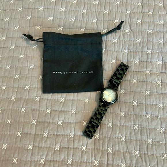 Marc by Marc Jacobs Slim Women’s  Black Watch with Silver Dial - Picture 1 of 6
